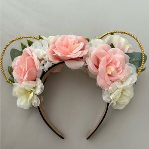 Floral mickey ears headband with lights